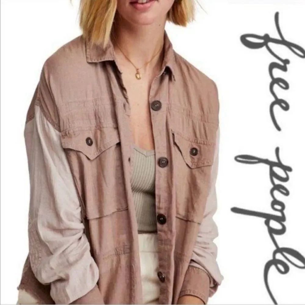 Free People Day Drifter Cargo Top in Pink Rose Size Small